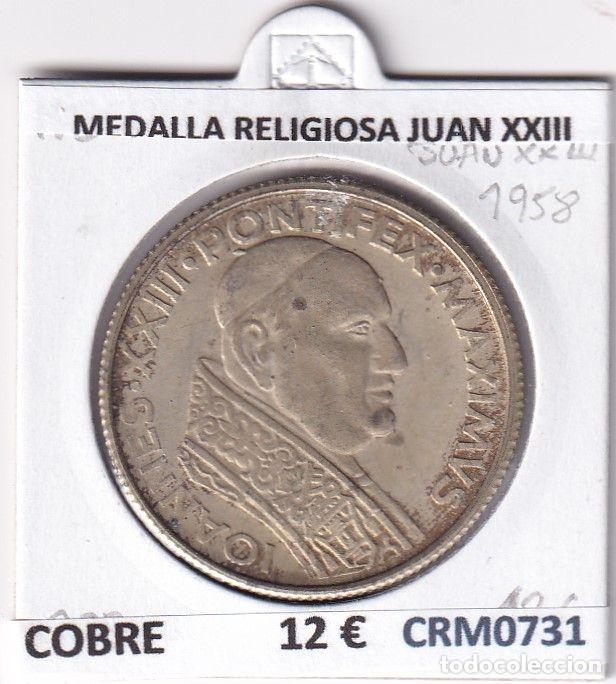 Historische Medaillen: CRM0731 MEDALLA RELIGIOSA RECUERDO JUAN XXIII COBRE