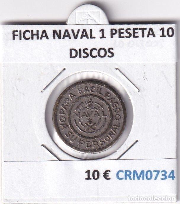 Historische Medaillen: CRM0734 FICHA NAVAL 1 PESETA 10 DISCOS