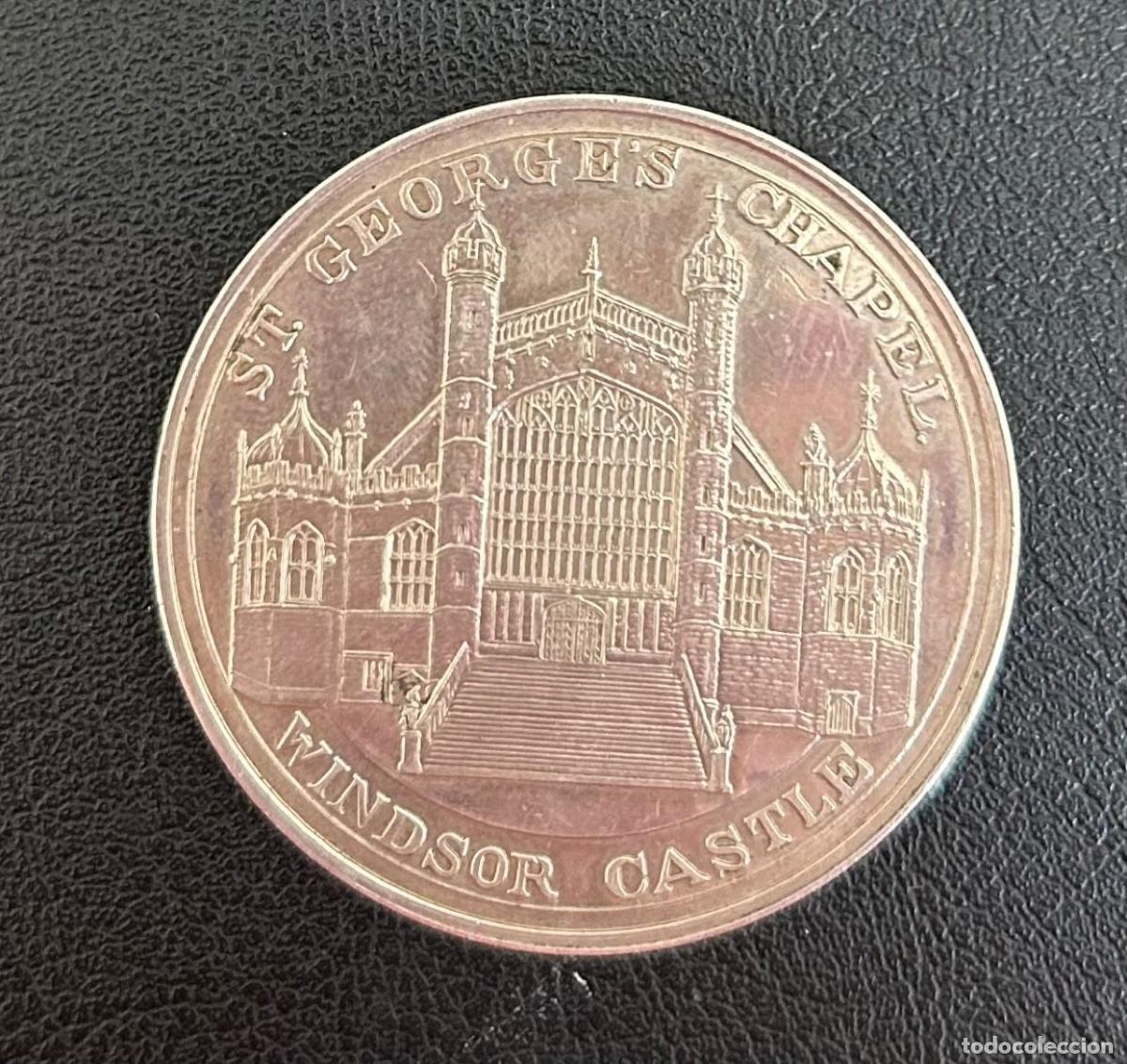 Medallas hist&oacute;ricas: CREXP535 MEDALLA INGLATERRA CASTILLO DE WINDSOR NIQUEL 36 GRAMOS