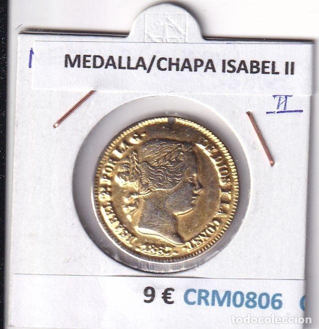 Medallas hist&oacute;ricas: CRM0806 MEDALLA/CHAPA ISABEL II - Foto 1