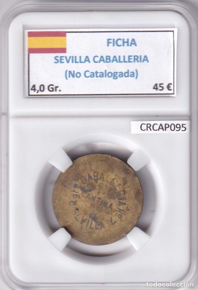 Historische Medaillen: CRCAP095 FICHA SEVILLA CABALLERIA NO CATALOGADA RARA