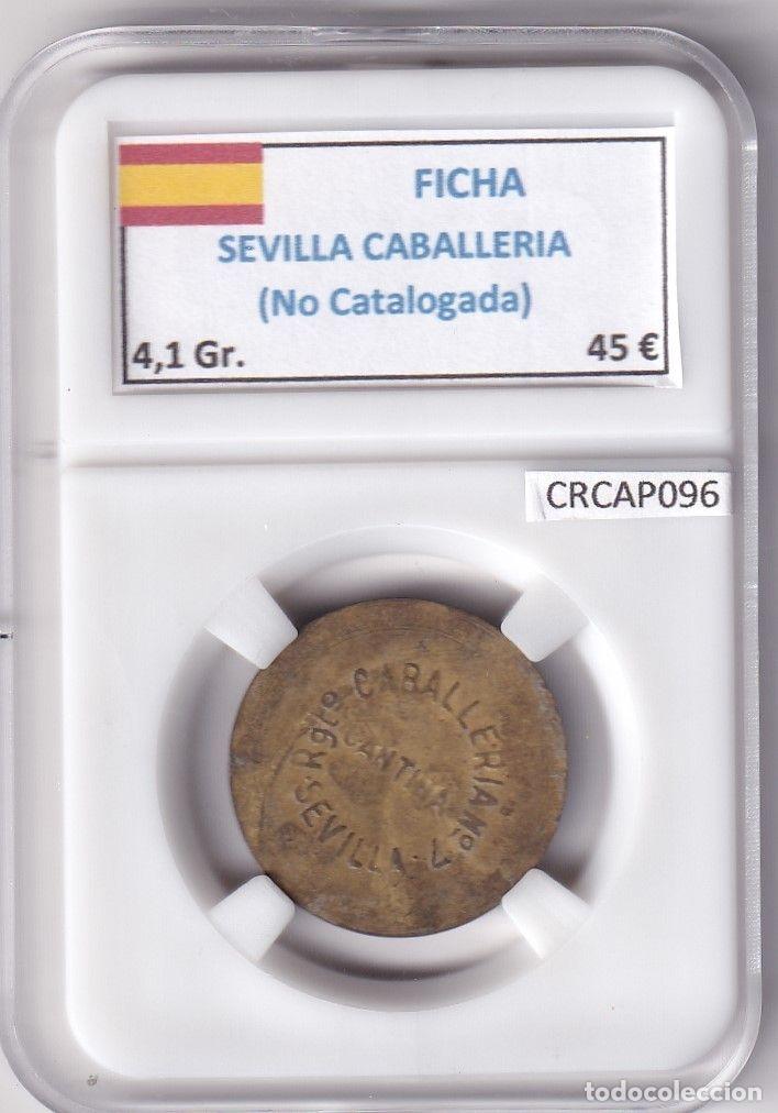 Historische Medaillen: CRCAP096 FICHA SEVILLA CABALLERIA NO CATALOGADA RARA