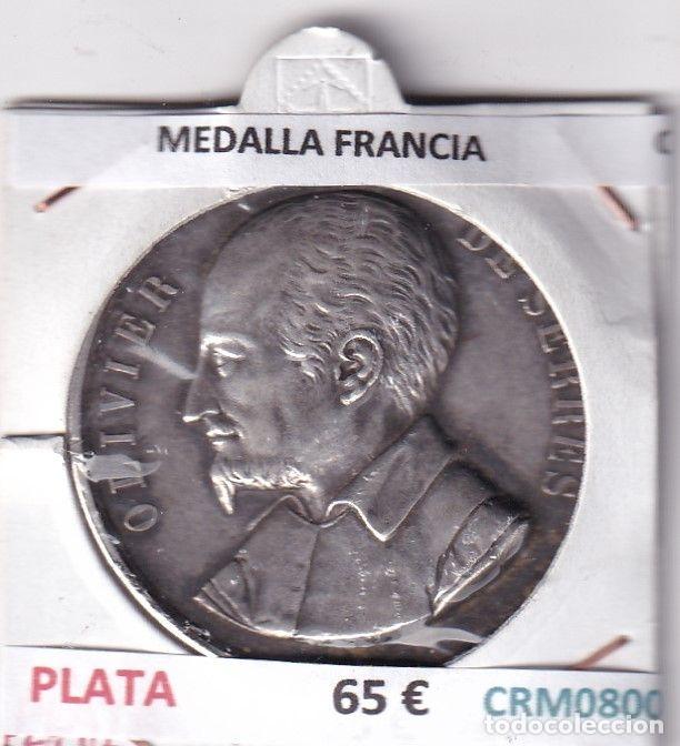 Medalhas hist&oacute;ricas: CRM0800 MEDALLA FRANCIA OLIVIER DE SERRES AGRICULTURA PLATA