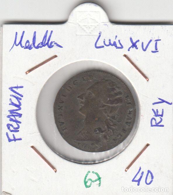 M&eacute;dailles historiques: CRM0067 MEDALLA FRANCIA LUIS XVI 40