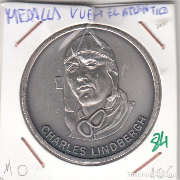 M&eacute;dailles historiques: CRM0084 MEDALLA CHARLES LINDBERGH VUELO ATLANTICO