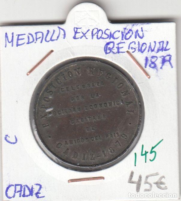 Medalhas hist&oacute;ricas: CRM0145 MEDALLA EXPOSICION REGIONAL CADIZ 1879