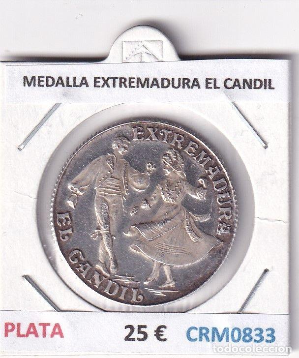 Medalhas hist&oacute;ricas: CRM0833 MEDALLA EXTREMADURA EL CANDIL DANZAS DE ESPA&Ntilde;A PLATA