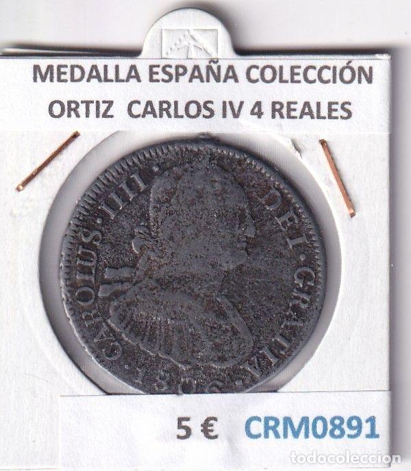 Medalhas hist&oacute;ricas: CRM0891 MEDALLA ESPA&Ntilde;A COLECCI&Oacute;N ORTIZ CARLOS IV 4 REALES