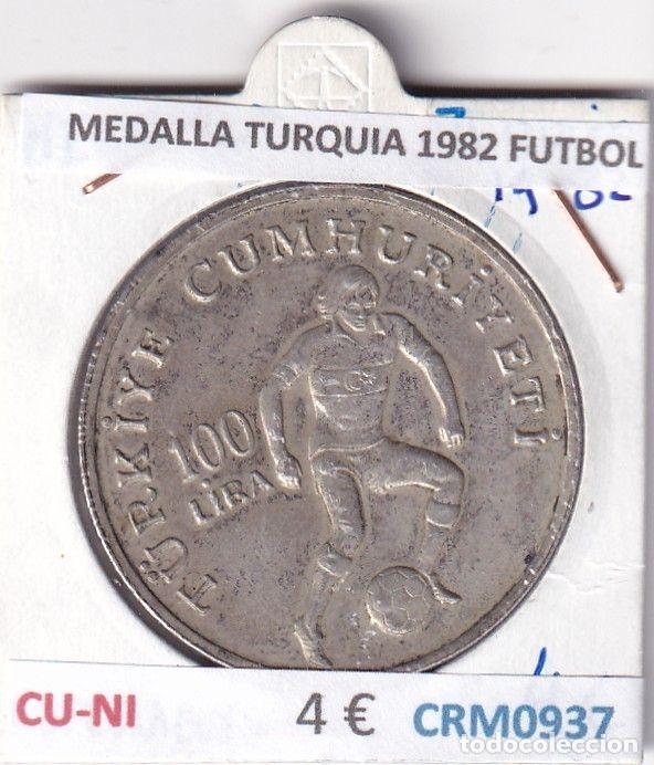 Medallas hist&oacute;ricas: CRM0937 MEDALLA TURQUIA 1982 FUTBOL CU-NI