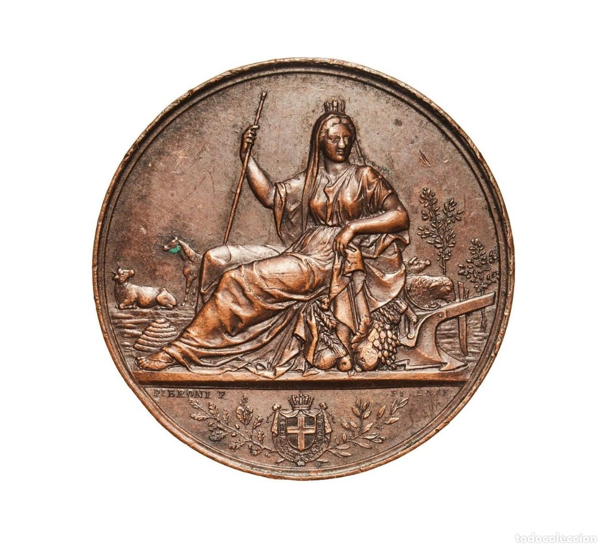 Medallas hist&oacute;ricas: Italia - Ministerio de agricultura, industria y comercio italiano. Antigua medalla al m&eacute;rito agrario
