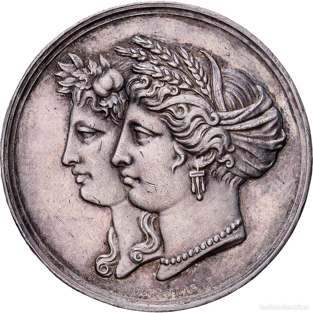Medallas hist&oacute;ricas: [#1203257] Francia, medalla, Soci&eacute;t&eacute; d'Agriculture de la Seine Inf&eacute;rieure, 1819, Plata
