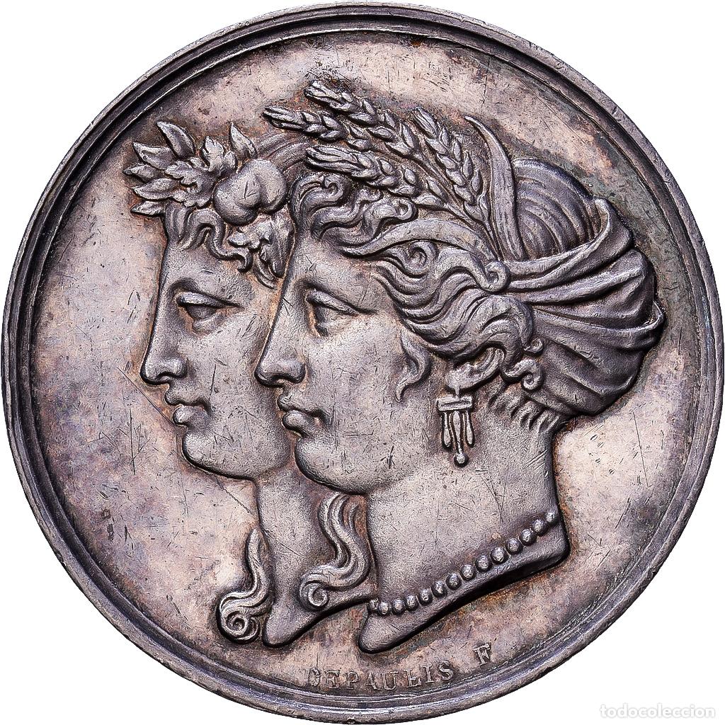 Medallas hist&oacute;ricas: [#1203258] Francia, medalla, Soci&eacute;t&eacute; d'Agriculture de la Seine Inf&eacute;rieure, 1819, Plata