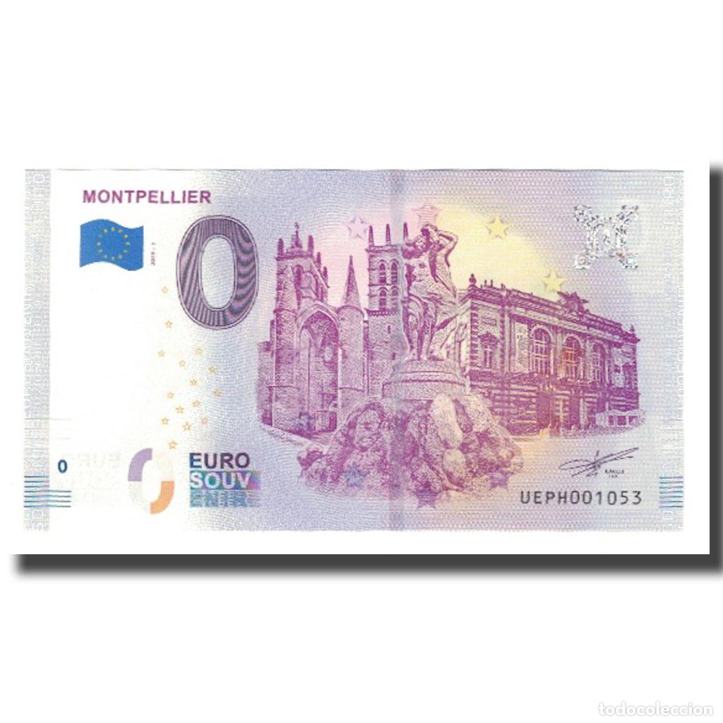 Medallas hist&oacute;ricas: [#664164] Francia, Tourist Banknote - 0 Euro, 34/ Montpellier - Fontaine des Trois