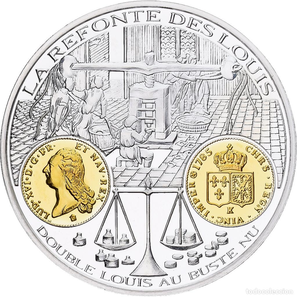 Medallas hist&oacute;ricas: [#1214128] Francia, medalla, Histoire Mon&eacute;taire, Double Louis, Plata, FDC
