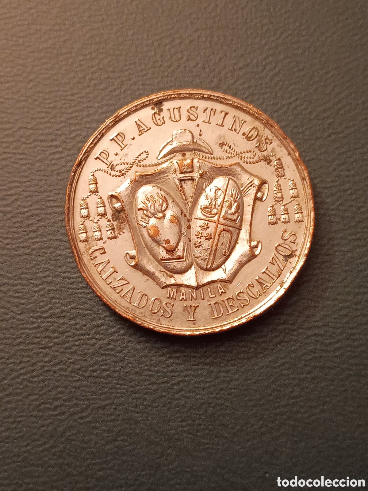 Medallas hist&oacute;ricas: XV CENTENARIO DE LA CONVERSI&Oacute;N DE SAN AGUST&Iacute;N - 387 A 1887 - MANILA - DI&Aacute;METRO 3cm - P.P. AGUSTINOS