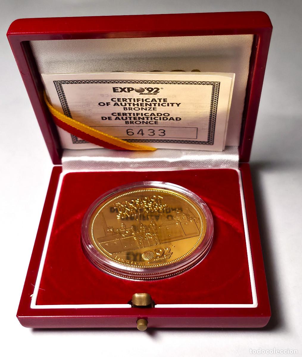 Medallas hist&oacute;ricas: MEDALLA DE BRONZE CONMEMORATIVA OFICIAL EXPO 92 PROOF