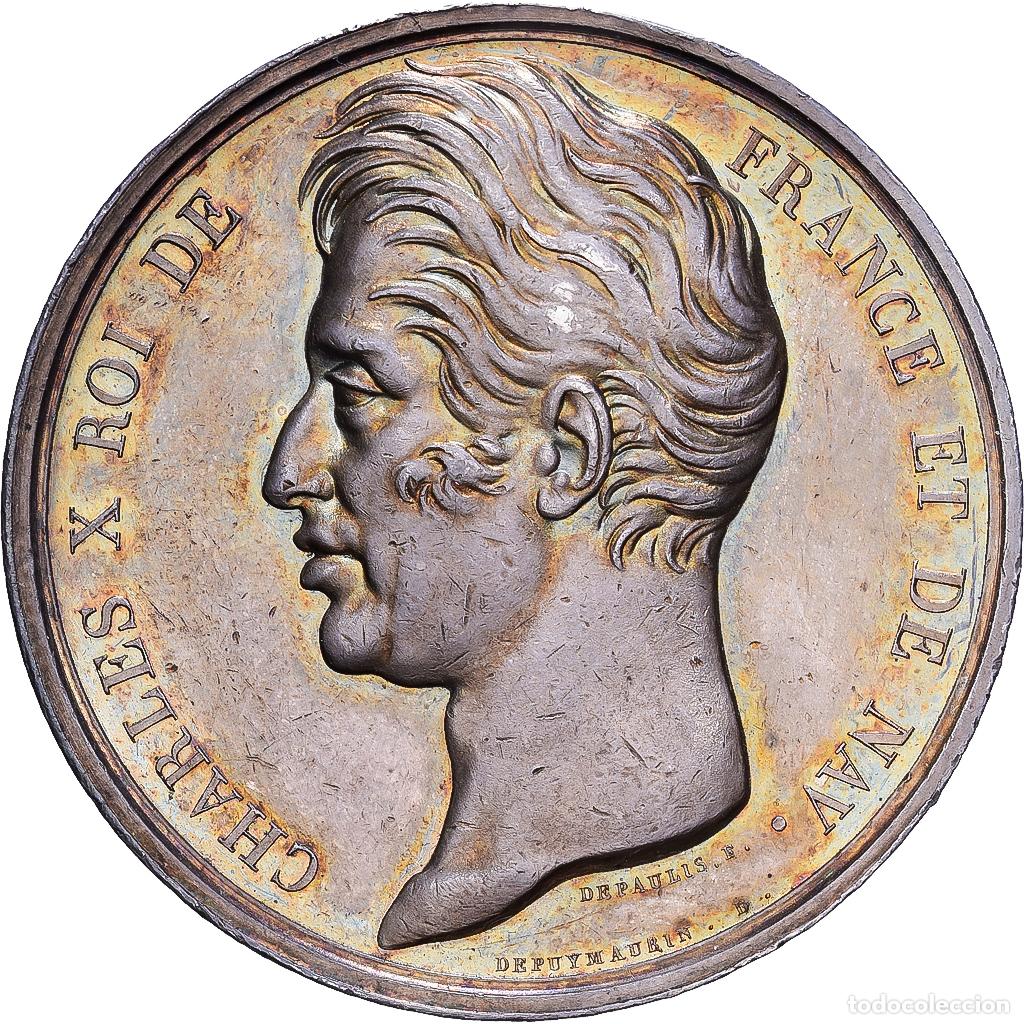 Medallas hist&oacute;ricas: [#1215616] Francia, medalla, Charles X, Chambre des D&eacute;put&eacute;s, 1826, Plata, Depaulis, EBC