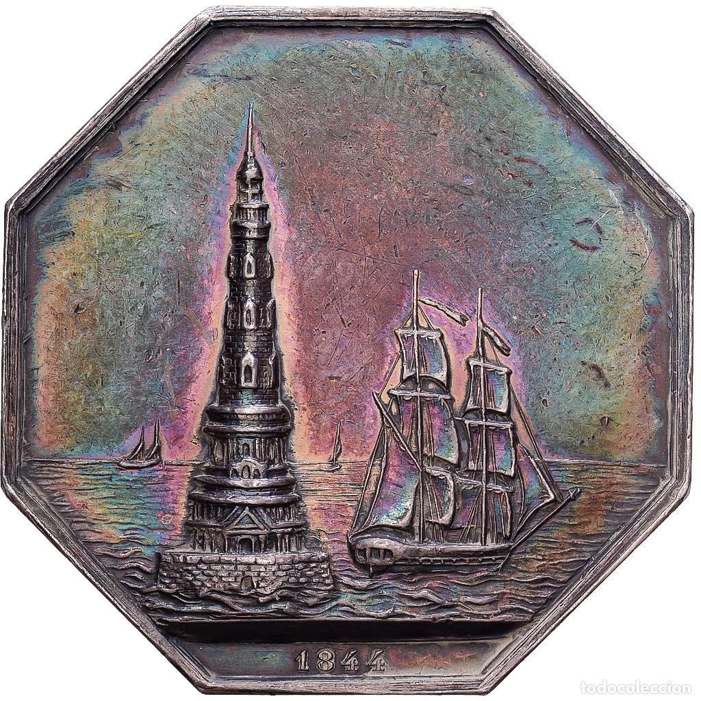 Medallas hist&oacute;ricas: [#1215189] Francia, zeton, Bordeaux, Assurances maritimes La Gironde, 1844, Plata, EBC