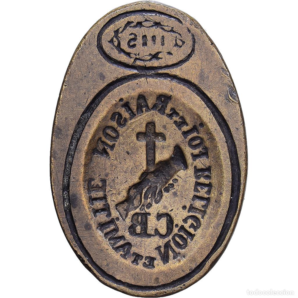 Medallas hist&oacute;ricas: [#1215629] Francia, Sceau, Religion et Amiti&eacute;, Loi et Raison, Bronce plateado, Matrice