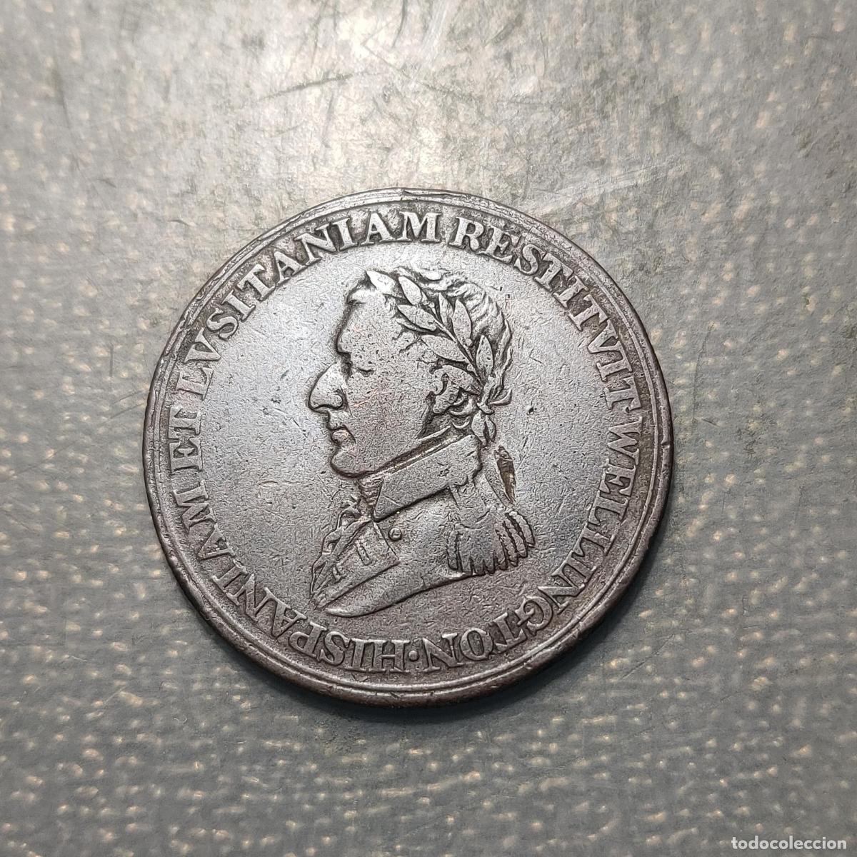 Medallas hist&oacute;ricas: TOKEN WELLINGTON ACU&Ntilde;ADO PARA LOWER CANADA 1813-1814 MADRID