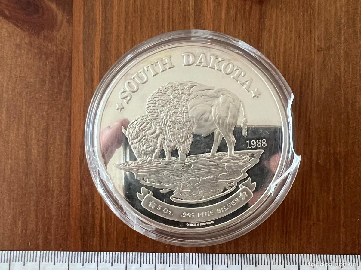 Medallas hist&oacute;ricas: Medalla de inversi&oacute;n conmemorativa de 5 onzas de plata fina, acu&ntilde;ada en 1988. 5 Oz. .999 FINE SILVER
