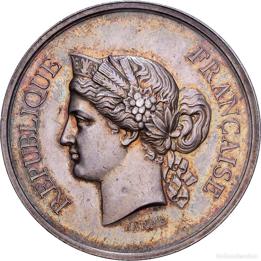 Medallas hist&oacute;ricas: [#1215612] Francia, medalla, Association G&eacute;n&eacute;rale contre l'Incendie, 1877, Plata, Barre