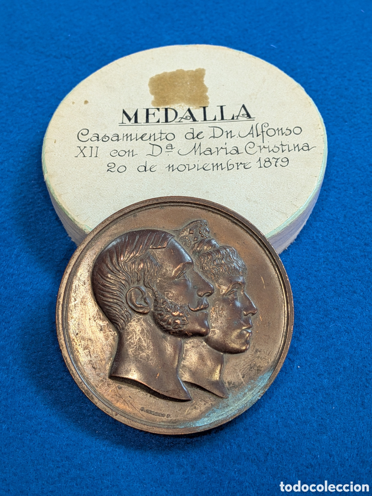 Medallas hist&oacute;ricas: Medalla conmenorativa, casamiento de Alfonso XII. REF-468/4