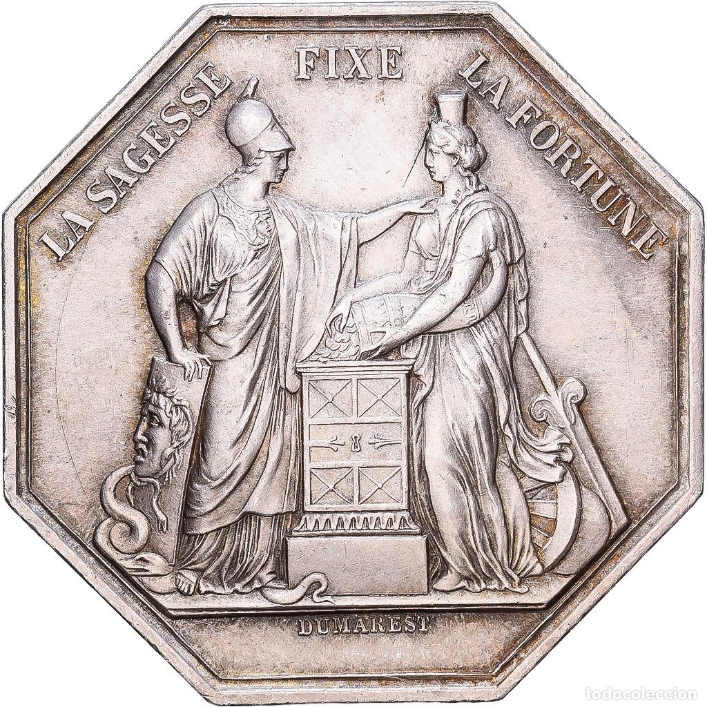 Medallas hist&oacute;ricas: [#1215586] Francia, zeton, Banque de France, An VIII, Plata, MBC+, Jacqmin:11a