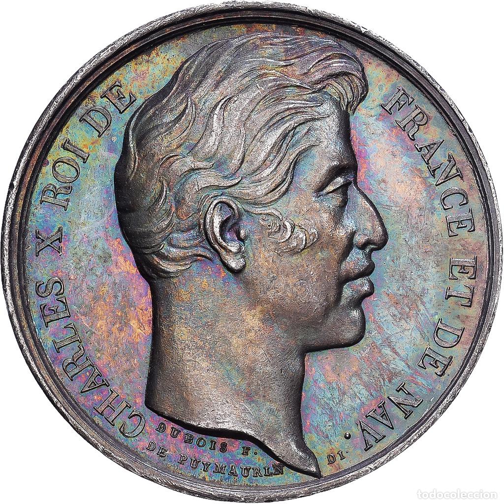 Medallas hist&oacute;ricas: [#1215617] Francia, medalla, La Ville de Lille &agrave; Charles X, 1827, Plata, Dubois/Puymaurin