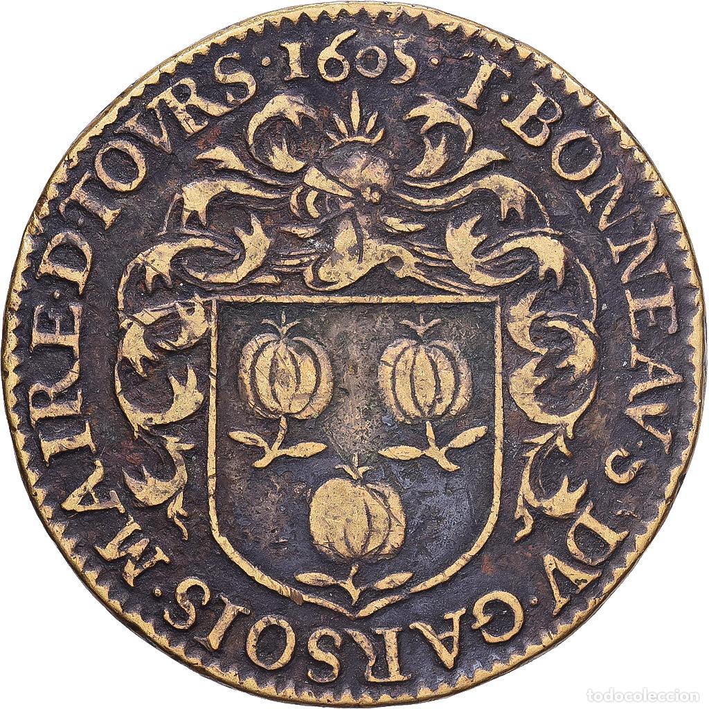 Medallas hist&oacute;ricas: [#1215296] Francia, zeton, TOURAINE - NOBLESSE ET VILLES Thomas Bonneau, Maire de Tours