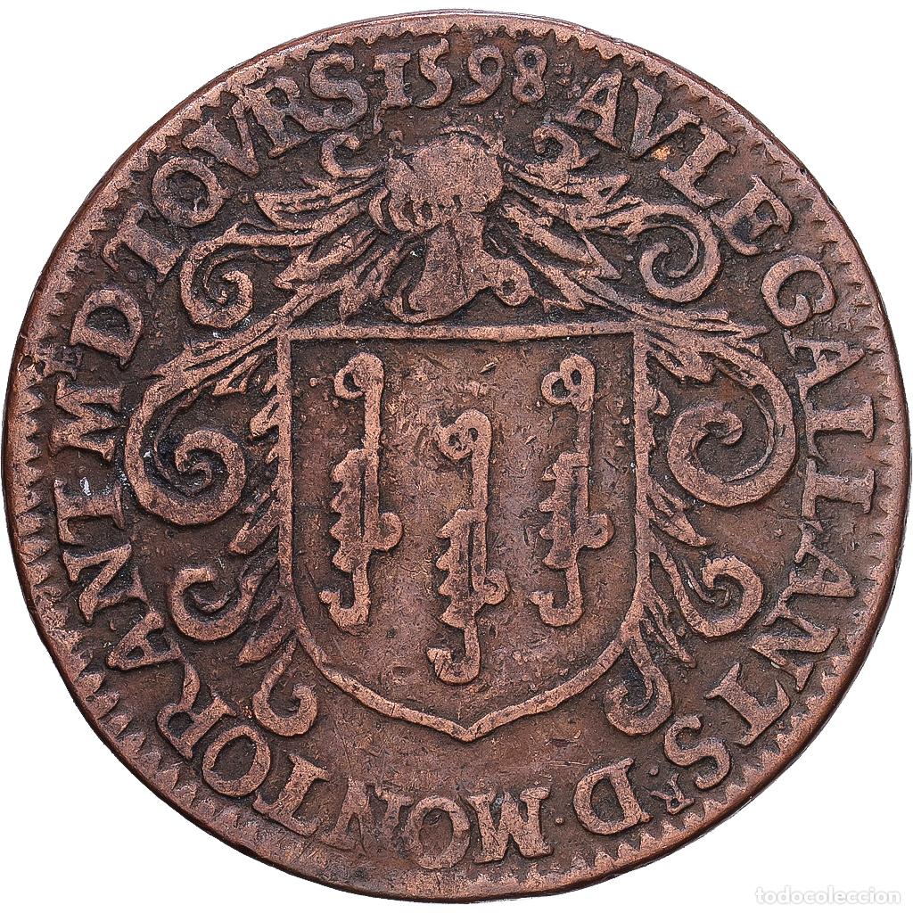 Medallas hist&oacute;ricas: [#1215305] Francia, zeton, TOURAINE - NOBLESSE ET VILLES, Aule Gallant, Maire de Tours