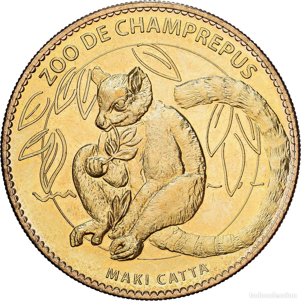 Medallas hist&oacute;ricas: [#1215321] Francia, zeton, Champrepus - Le zoo - maki catta, 2010, Aluminio y cupron&iacute;quel
