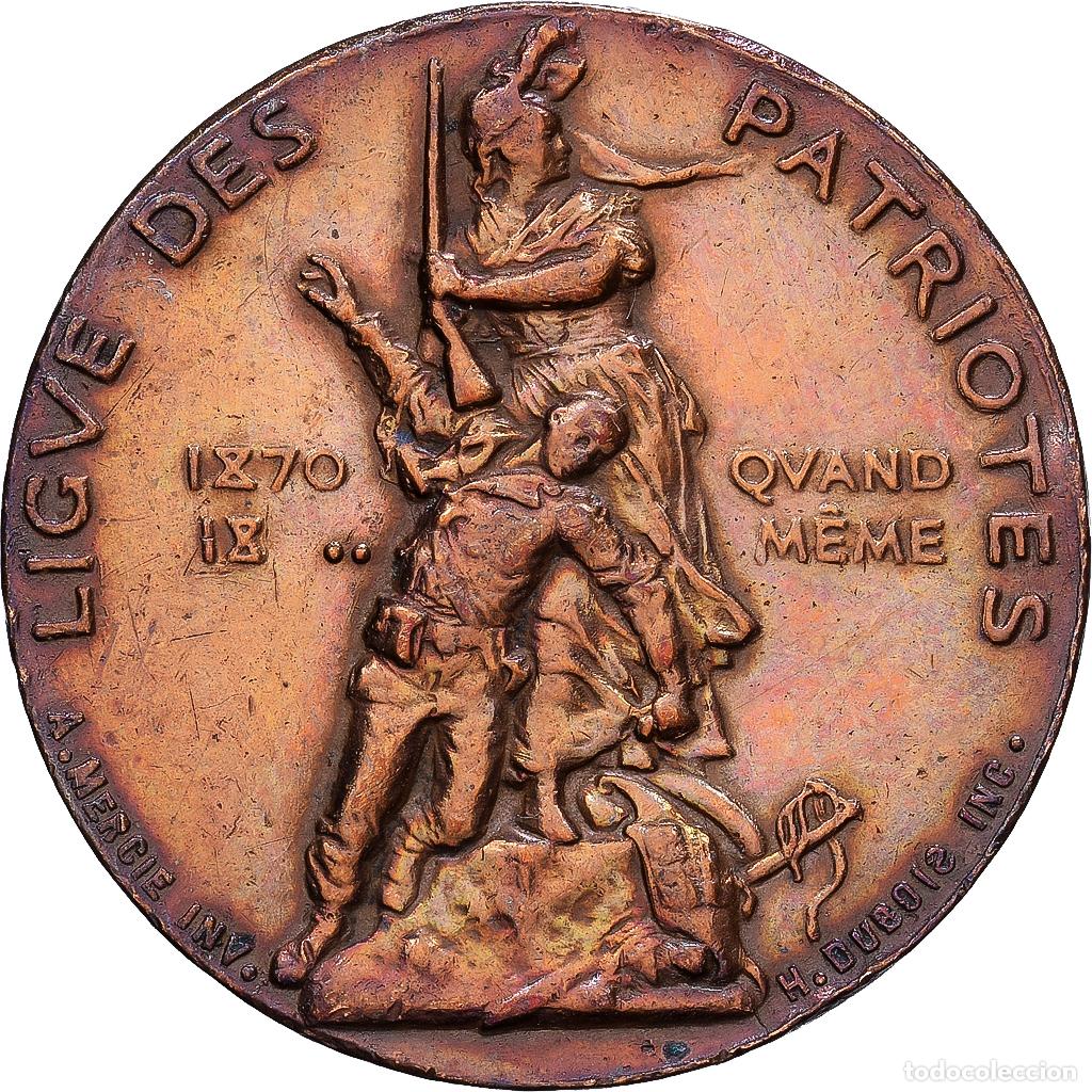 Medallas hist&oacute;ricas: [#1215374] Francia, Token, Ligue des Patriotes, History, 1882, Merci&eacute;, MBC+, Bronce
