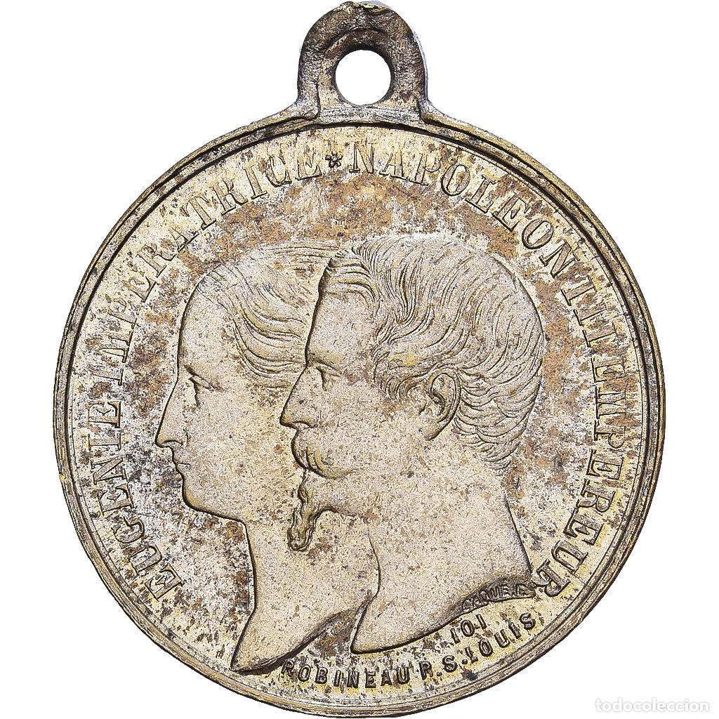 Medallas hist&oacute;ricas: [#1215631] Francia, medalla, Napol&eacute;on III, Inauguration du Chemin de Fer de Cherbourg et