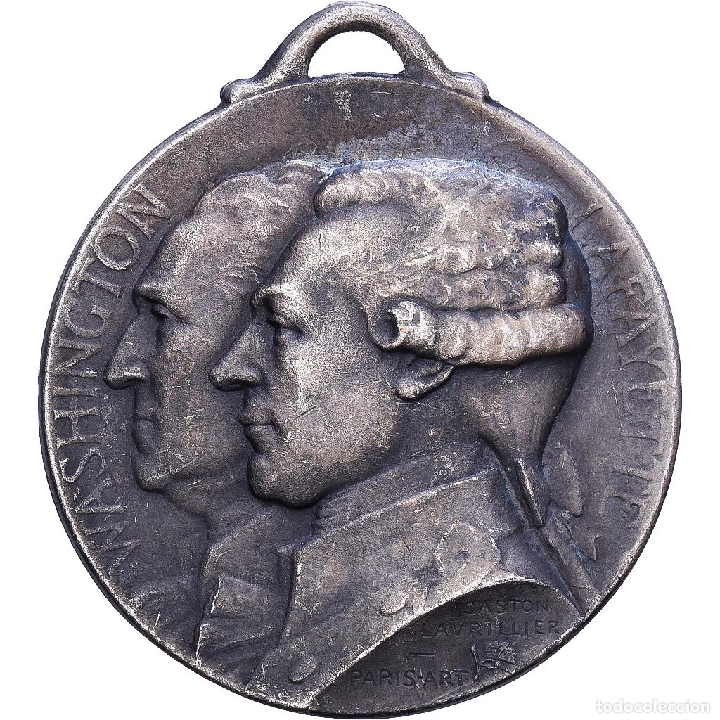 Medallas hist&oacute;ricas: [#1215628] Francia, medalla, Journ&eacute;e de Paris, 1917, Washington and Lafayette, 1917