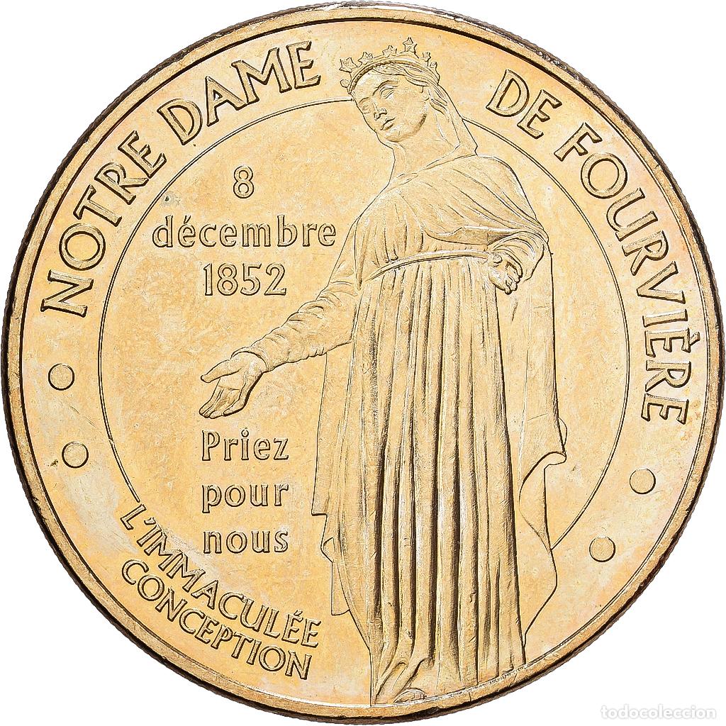 Medallas hist&oacute;ricas: [#1215645] Francia, zeton, Lyon - Notre Dame de Fourviere, 2014, Aluminio y cupron&iacute;quel