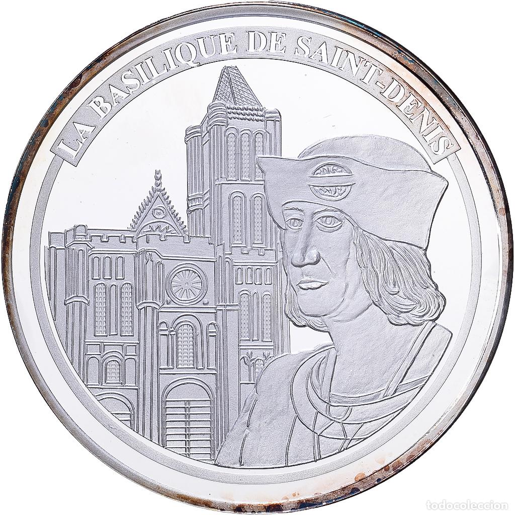 Medallas hist&oacute;ricas: [#1215679] Francia, medalla, Monuments de Paris, Basilique Saint-Denis, Copper Plated