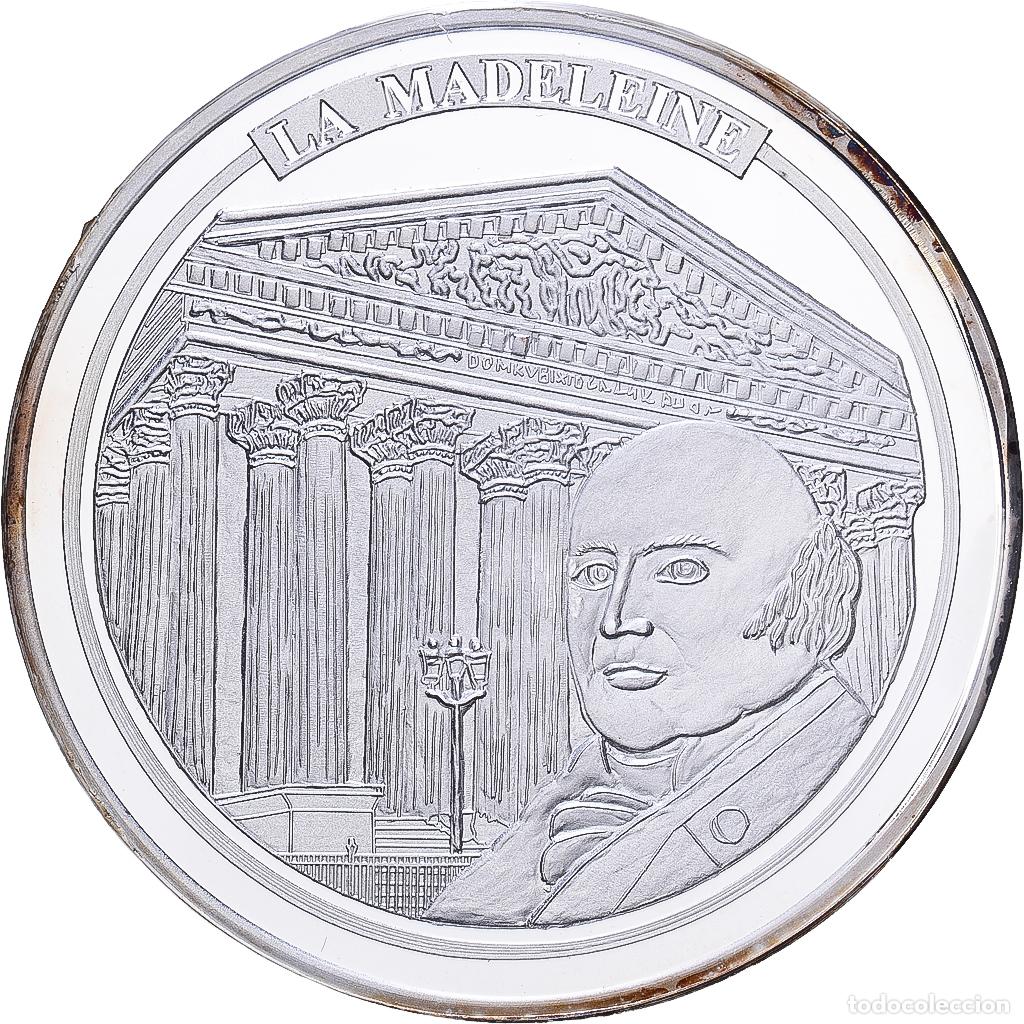 Medallas hist&oacute;ricas: [#1215681] Francia, medalla, Monuments de Paris, La Madeleine, Copper Plated Silver, FDC