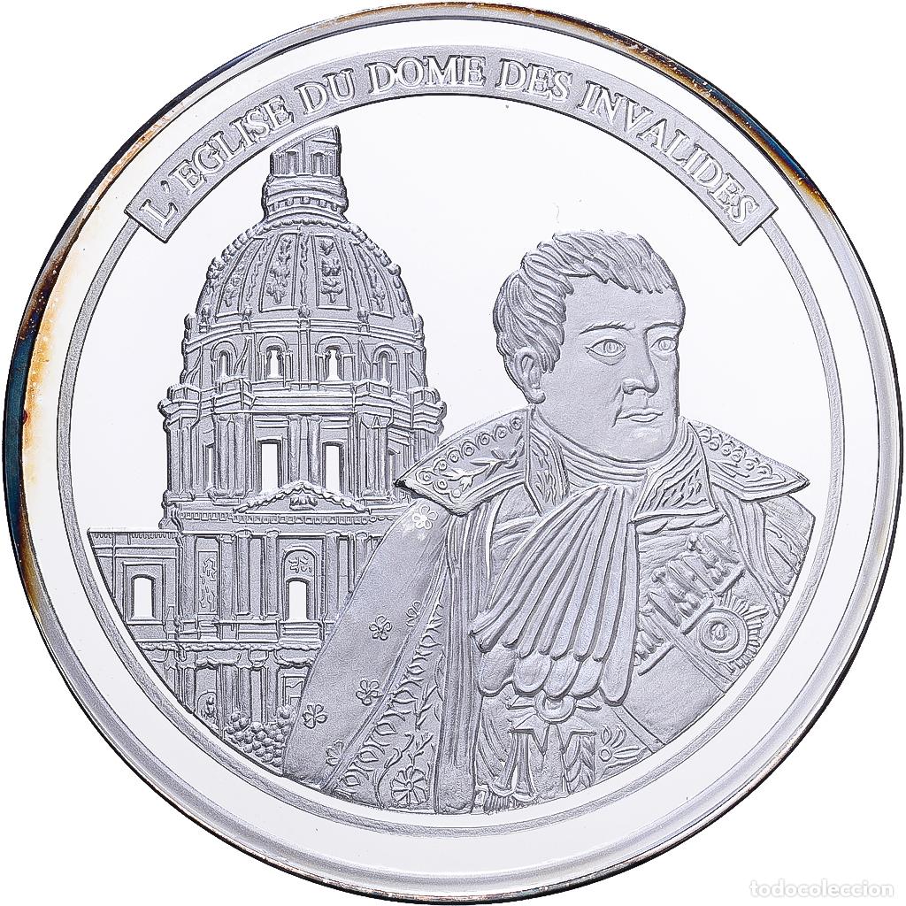 Medallas hist&oacute;ricas: [#1215680] Francia, medalla, Monuments de Paris, L'Eglise du D&ocirc;me des Invalides, Copper