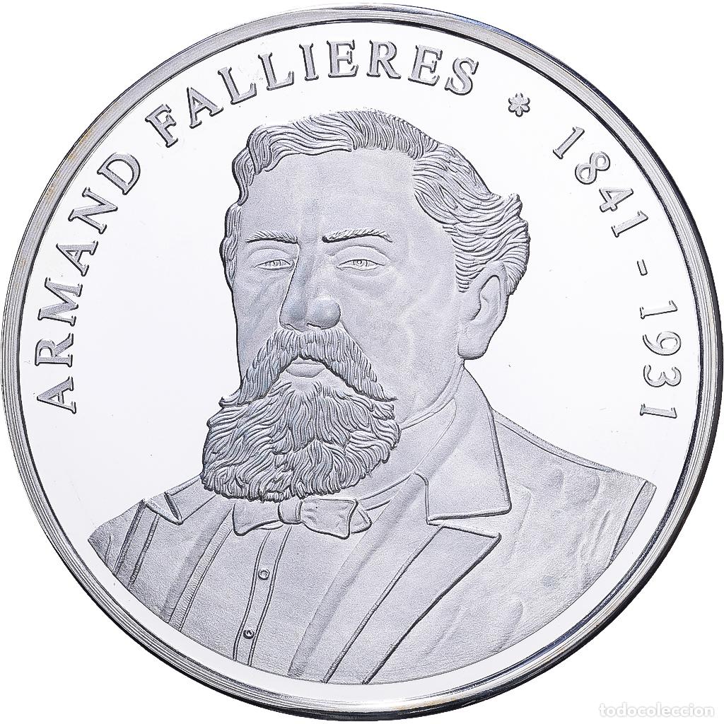 Medallas hist&oacute;ricas: [#1215688] Francia, medalla, Les Pr&eacute;sidents de la R&eacute;publique, Armand Falli&egrave;res, Copper