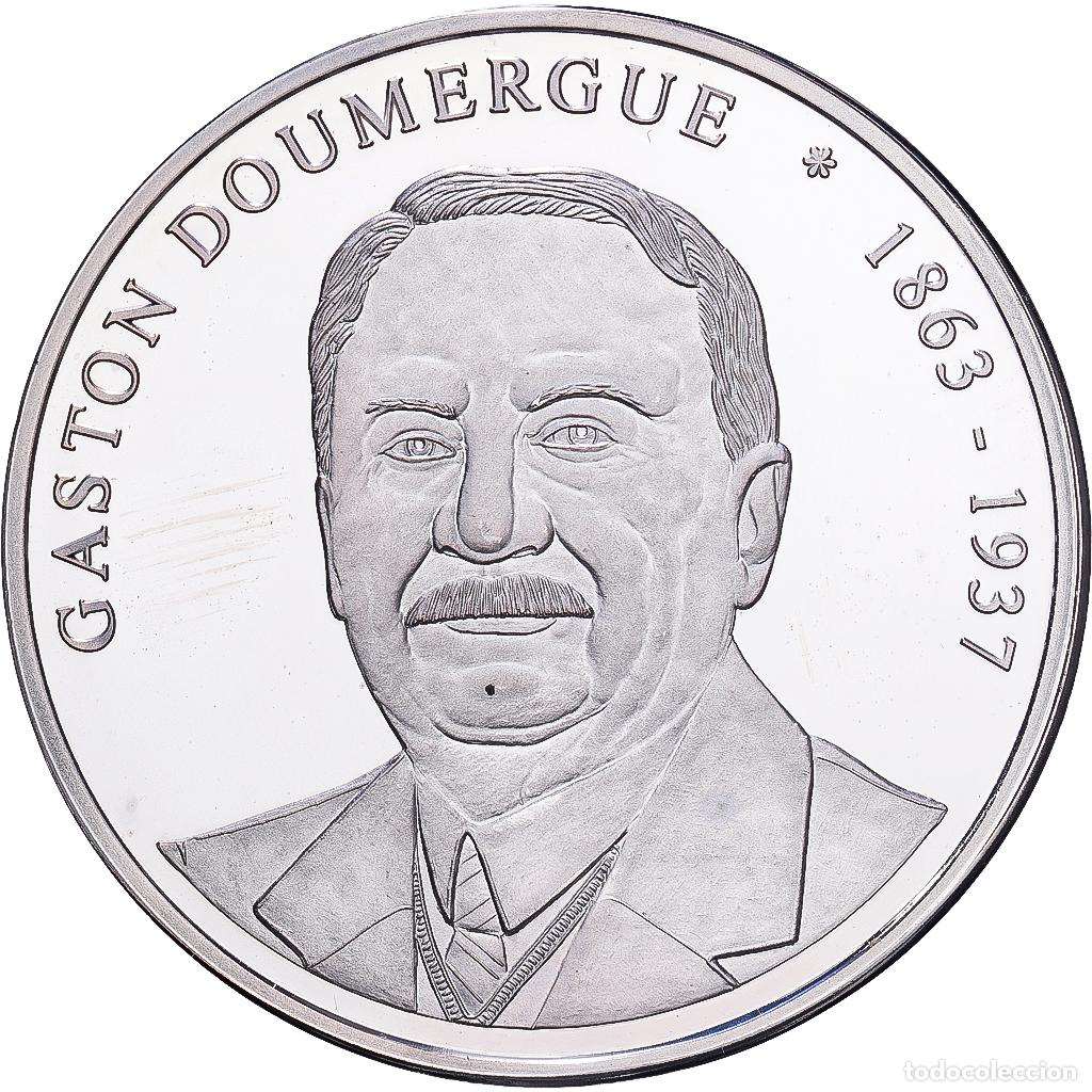 Medallas hist&oacute;ricas: [#1215685] Francia, medalla, Les Pr&eacute;sidents de la R&eacute;publique, Gaston Doumergue, Copper