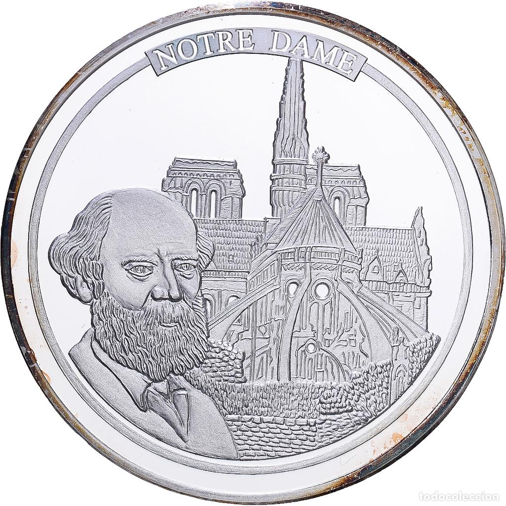 Medallas hist&oacute;ricas: [#1215682] Francia, medalla, Monuments de Paris, Notre Dame, Copper Plated Silver, FDC