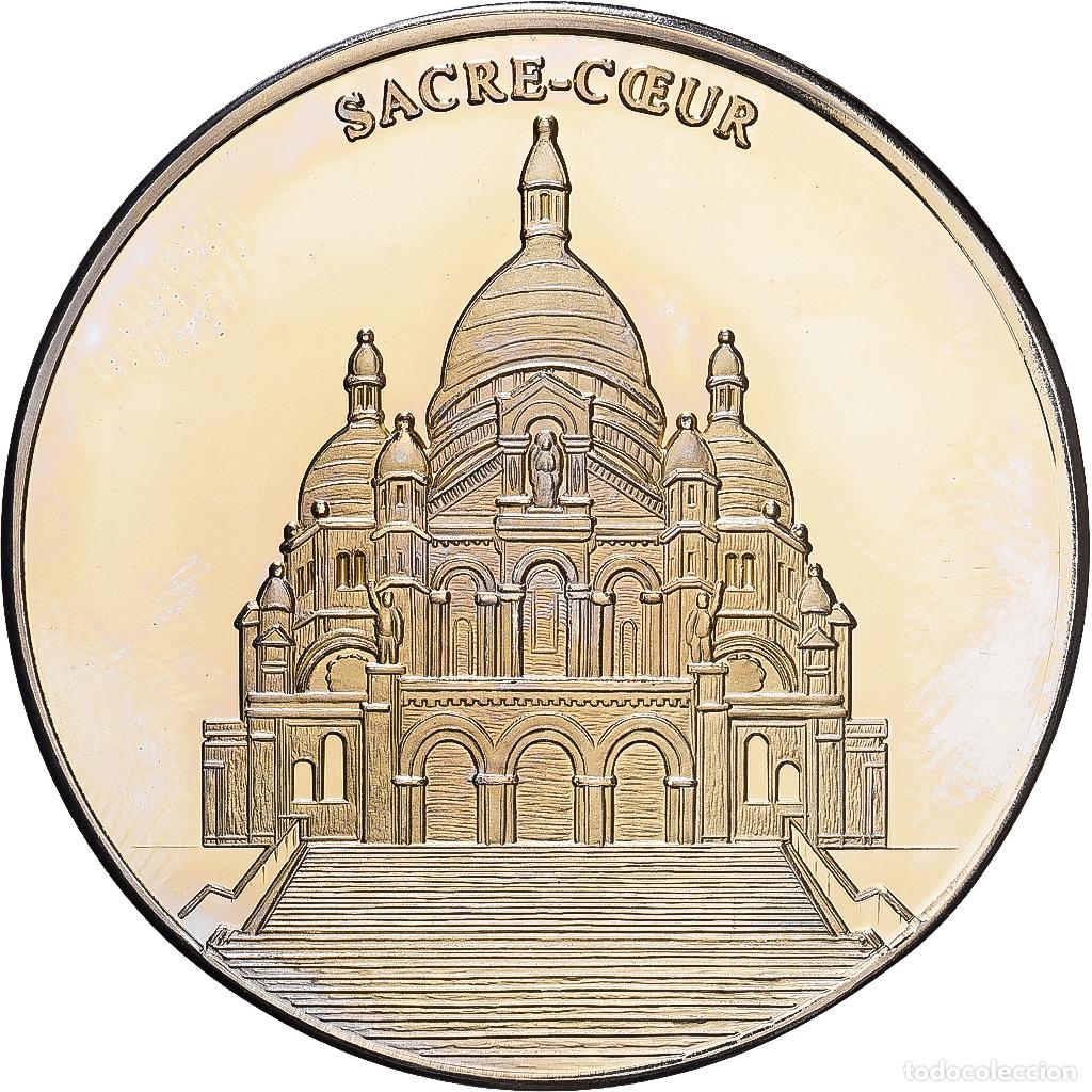 Medallas hist&oacute;ricas: [#1215698] Francia, medalla, Monuments de Paris, Sacr&eacute; Coeur, Copper Plated Silver, FDC