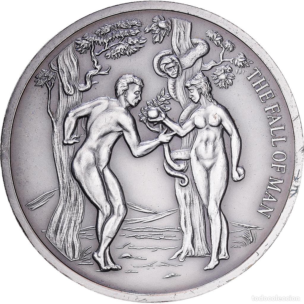 Medallas hist&oacute;ricas: [#1215713] Francia, medalla, The Fall of Man, Plata chapada en cobre, SC+