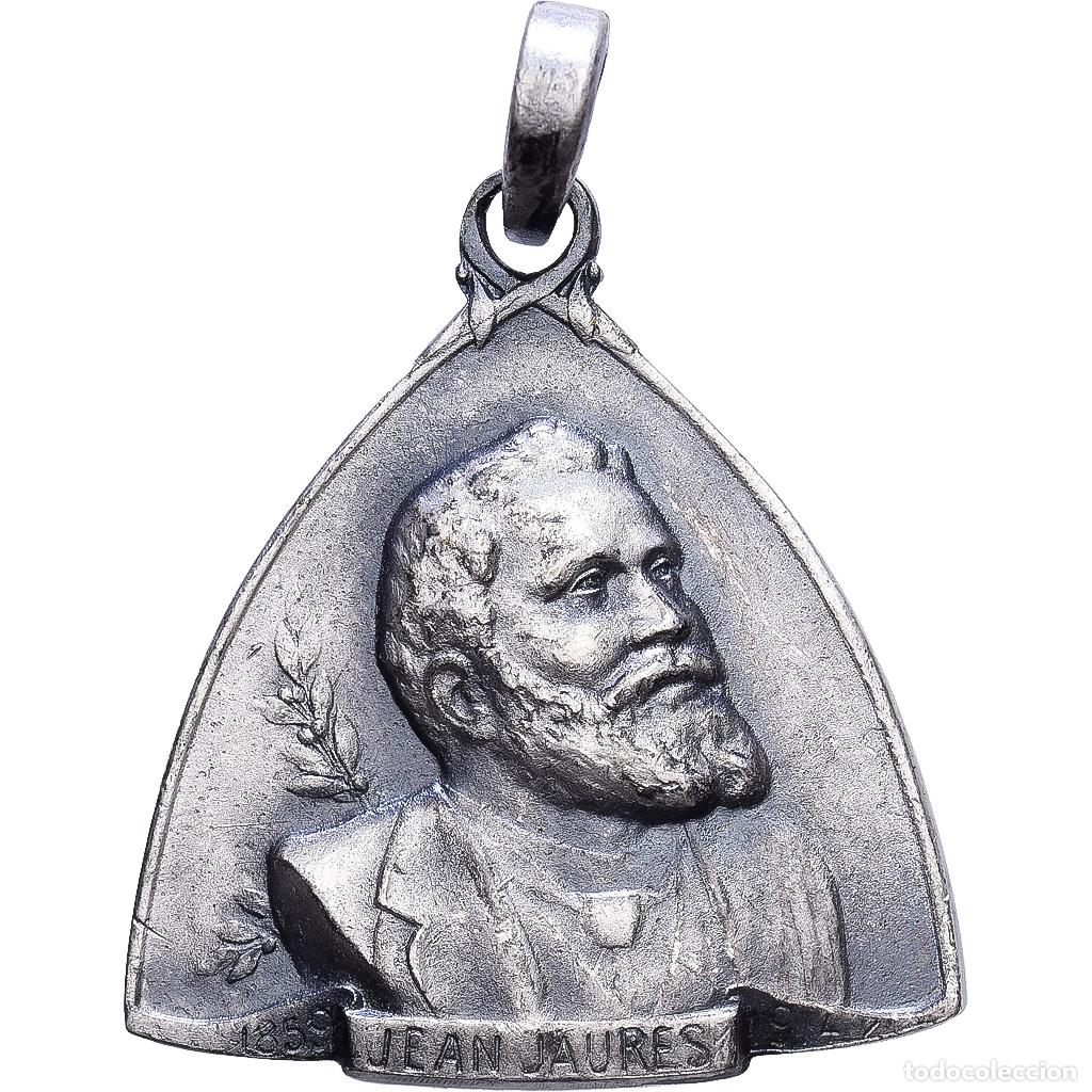 Medallas hist&oacute;ricas: [#1215714] Francia, medalla, Jean Jaur&egrave;s, Martyr de la Paix, 1914, Bronce plateado, EBC