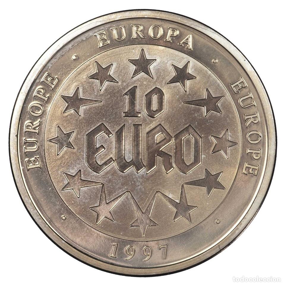 Medallas hist&oacute;ricas: 10 Euro 1997 ecu Europa Europe taureau G&ouml;de cupronickel jeton m&eacute;daille fantaisie