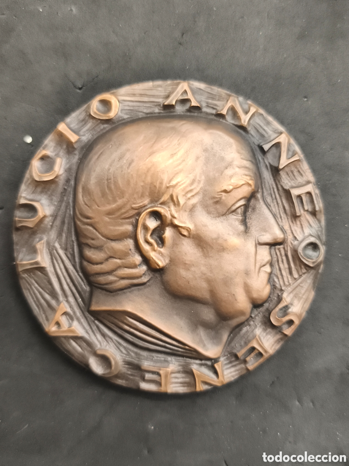 Medallas hist&oacute;ricas: Gran medalla de bronce Lucio Anneo S&eacute;neca . 9cm di&aacute;metro