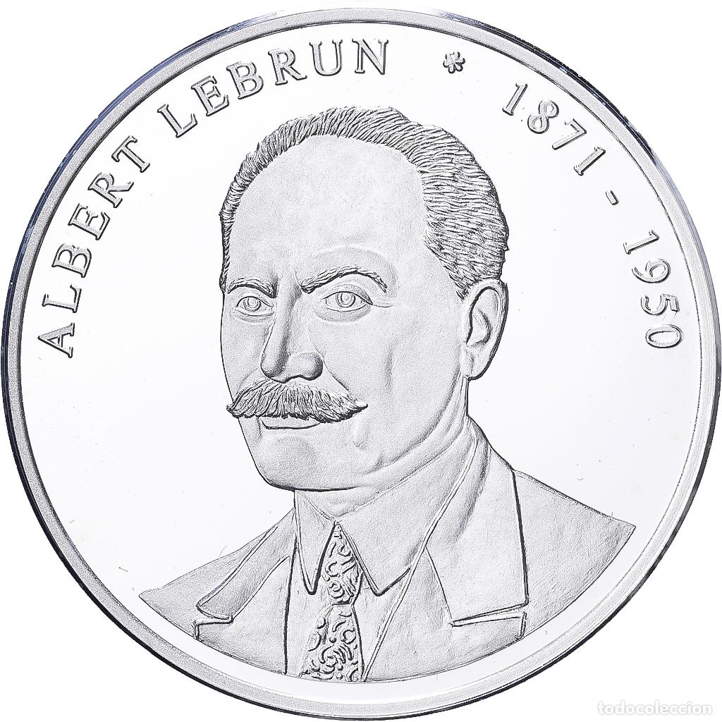 Medallas hist&oacute;ricas: [#1216375] Francia, medalla, Les Pr&eacute;sidents de la R&eacute;publique, Albert Lebrun, Plata, SC+