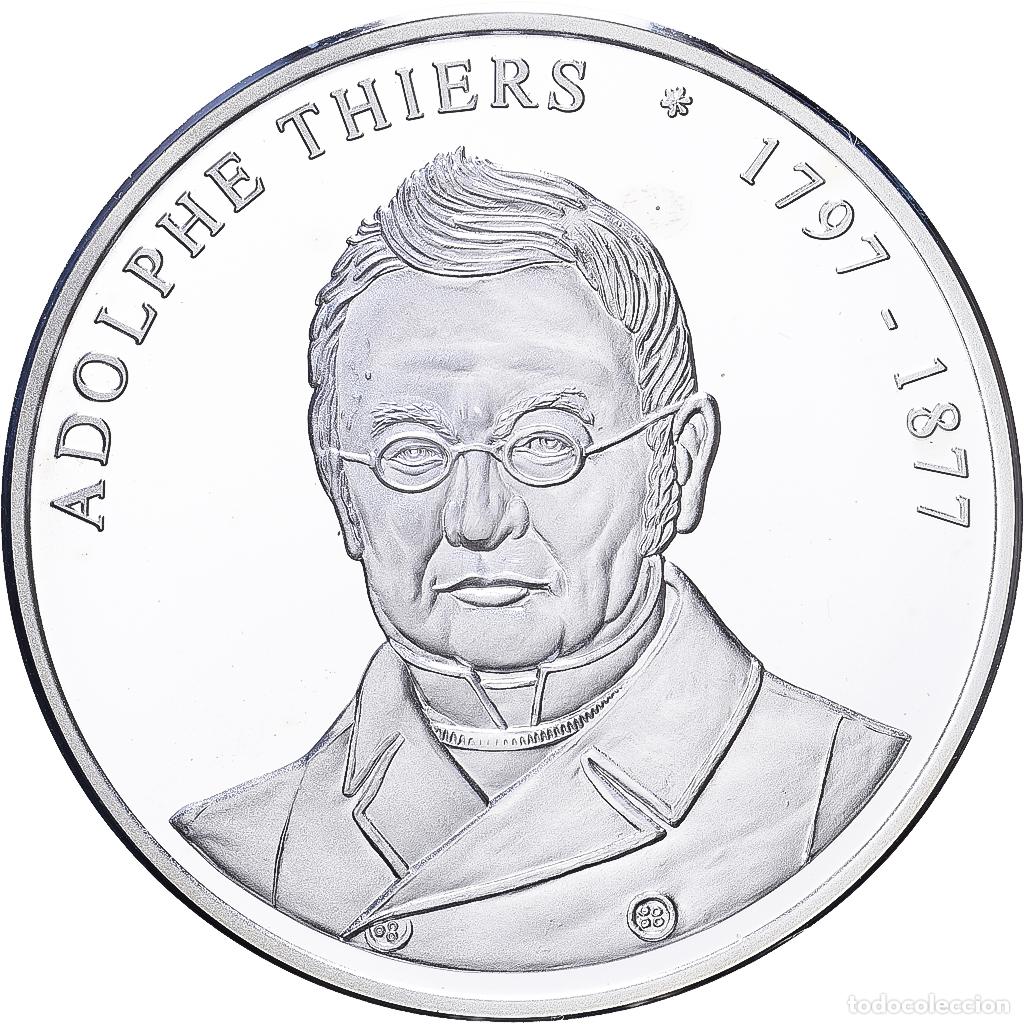 Medallas hist&oacute;ricas: [#1216381] Francia, medalla, Les Pr&eacute;sidents de la R&eacute;publique, Adolphe Thiers, Plata, SC+