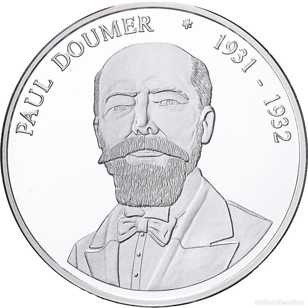 Medallas hist&oacute;ricas: [#1216383] Francia, medalla, Les Pr&eacute;sidents de la R&eacute;publique, Paul Doumer, Plata, SC+